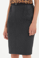 Black Faux leather skirt 80479