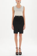 Black Slim fit skirt 80481