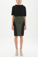 Black Velvet garnish kasha fabric skirt 80482