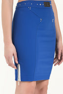 Navy Blue Slim fit cotton skirt 80498