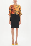 Black Slim fit skirt 80500