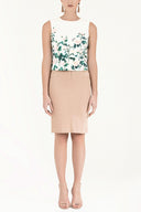 Beige Cotton gabardine skirt 80504