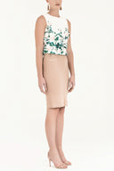 Beige Cotton gabardine skirt 80504