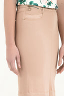 Beige Cotton gabardine skirt 80504