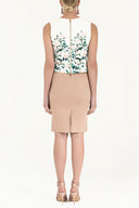 Beige Cotton gabardine skirt 80504