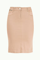 Beige Cotton gabardine skirt 80504