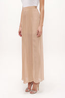 Beige Pleated chiffon skirt 80513
