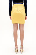 Yellow Slim fit cotton skirt 80518