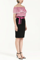 Black High waist  Slim-fit  skirt  80519