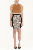 Pars Belted accessory Printed skirt  80532