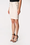Beige Pencil skirt with pleats  80535