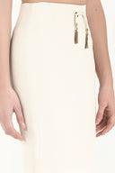 Beige High waist tassel skirt  80543