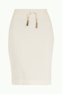 Beige High waist tassel skirt  80543