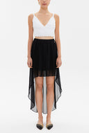 Black chiffon skirt 80553