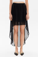 Black chiffon skirt 80553