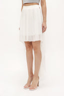 Ecru chiffon skirt 80553