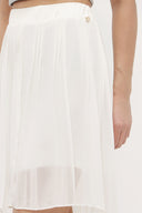 Ecru chiffon skirt 80553