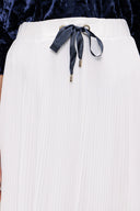 White Pleated chiffon skirt 80576