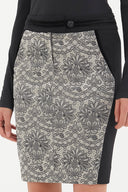 Black Jacquard Slim fit skirt 80585