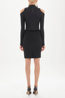 Black Jacquard Slim fit skirt 80585