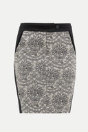 Black Jacquard Slim fit skirt 80585