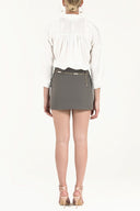 Gray Belted  mini skirt  80590