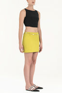 Green Belted  mini skirt  80590