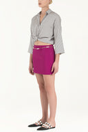 Fuchsia Belted  mini skirt  80590