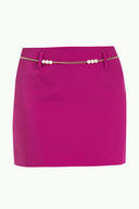 Fuchsia Belted  mini skirt  80590