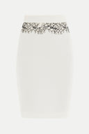 Ecru Lace  Slim fit  skirt  80613