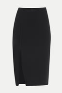 Black High waist deep slit skirt  80619