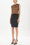 Black Elastic thigh high skirt 80622