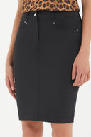 Black Elastic thigh high skirt 80622