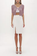 Ecru High waist skirt 80629