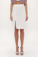 Ecru High waist skirt 80629