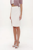 Ecru High waist skirt 80629