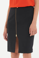 Black Deep slit pencil skirt 80641