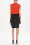 Black Deep slit pencil skirt 80641