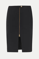 Black Deep slit pencil skirt 80641