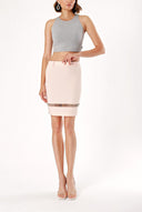 Salmon Accessory detailed pencil skirt  80643