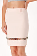 Salmon Accessory detailed pencil skirt  80643