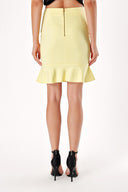 Yellow Flared slim-fit mini skirt 80658
