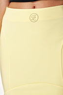 Yellow Flared slim-fit mini skirt 80658