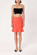 Coral Flared slim-fit mini skirt 80658