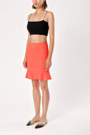 Coral Flared slim-fit mini skirt 80658