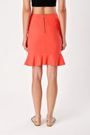 Coral Flared slim-fit mini skirt 80658