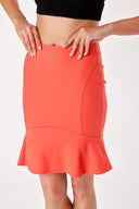 Coral Flared slim-fit mini skirt 80658