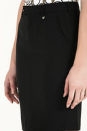 Black Side pocket low waist skirt  80671