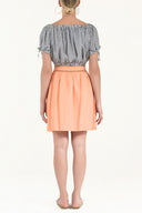 Orange Metal waist accessory balloon skirt 80692