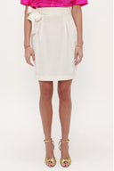 Ecru Belted  high waist  skirt  80697